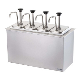Server Drop-In Insulated Bar w/ 4 Stainless Steel Pumps